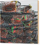 Blaine Crab Pots Wood Print