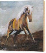 Blanket The War Pony Wood Print