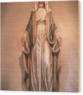 Blessed Virgin Mary Wood Print
