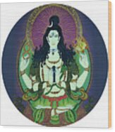 Blessing Shiva Wood Print