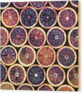 Blood Oranges Pattern Wood Print