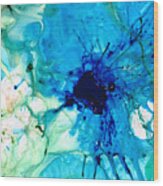 Blue Abstract Art - A Calm Energy - By Sharon Cummings Wood Print
