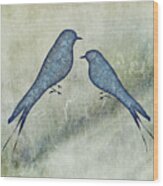Blue Birds 5 Wood Print