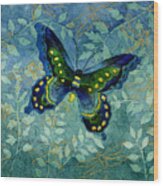 Blue Butterfly Wood Print