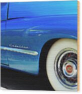 Blue Cadillac - Classic Car Wood Print