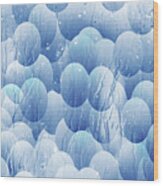 Blue Eggs - Abstract Background Wood Print
