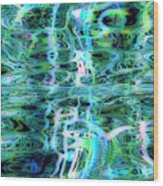 Blue Green Abstract 091015 Wood Print