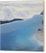 Blue Iceberg In Lago Grey Torres Del Paine National Park, Patag Wood Print