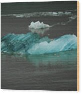 Blue Iceberg Wood Print