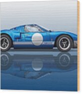 Blue Reflections - Ford Gt40 Wood Print