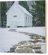 Blue Ridge Mountains Nc Winter's Solace Wood Print