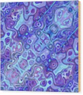 Blue Spectrum Abstract Wood Print
