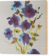 Blue Spring Wood Print