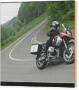 Bmw R 1200 Gs Cornering Wood Print