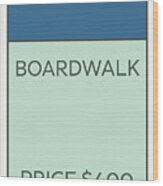 Boardwalk Vintage Monopoly Board Game Theme Card Wood Print
