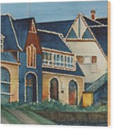 Boathouse Row Wood Print