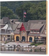 Boathouse Row Philadelphia Pa Wood Print