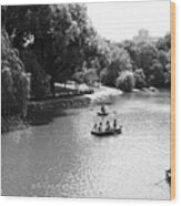 Boats In Central Park's Turtle Pond Wood Print