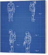 Boba Fett Toy Patent 1982 In Blue Print Wood Print