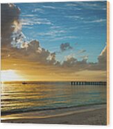 Boca Grande Ocean Sunset Wood Print