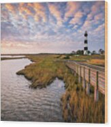 Bodie Island Lighthouse Outer Banks North Carolina Obx Nc Wood Print