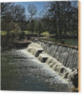 Boerne Dam Wood Print