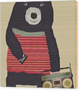 Boomer Bear Wood Print