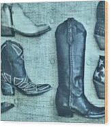 Boots By Allen Sign In Austin Texas Wood Print