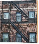 Boston Stairs Wood Print