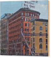 Boston Wharf Co On Summer Street Wood Print