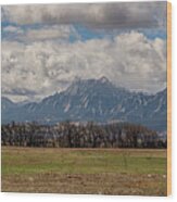 Boulder Colorado Front Range Panorama View Wood Print