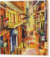 Bourbon Street Glitter Wood Print