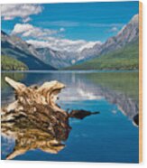 Bowman Lake 1, Glacier Nat'l Park Wood Print