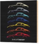 Boxer Sports Car Silhouettehistory Wood Print