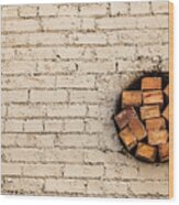 Bricks In The Wall - Abstract Wood Print