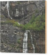 Bridal Veil Falls Provo Canyon Utah Fine Art Photograph Wood Print