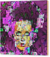 Bride Of Frankenstein In Abstract Cubism 20170407 Wood Print