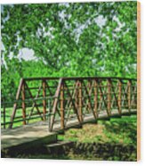Bridge At Ritter Springs Wood Print
