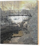 Bridge In Shades Of Infrared Wood Print