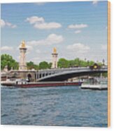 Bridge Of Alexandre Iii In Paris Wood Print