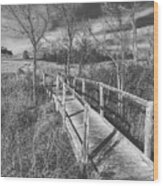 Bridge On The Prairie Wood Print