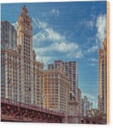 Bridge To The Magnificent Mile Wood Print