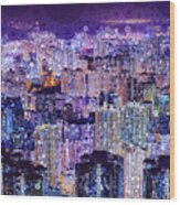 Bright Lights, Big City Wood Print