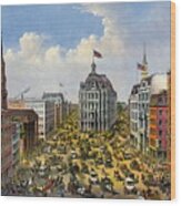 Broadway New York City 1875 Wood Print