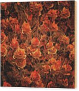 Bronze Roses Wood Print