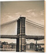 Brooklyn Bridge New York Wood Print