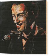 Bruce Springsteen Wood Print