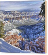 Bryce Canyon Winter Wood Print