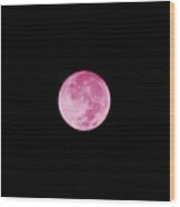 Bubblegum Moon Wood Print