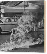 Buddhist Monk Thich Quang Duc, Protest Wood Print